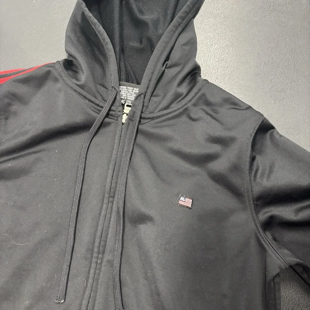 Polo Jeans‎ Co. Ralph Lauren Big Kids Full Zip Sweatshirt Hoodie Black Red Sz Sm